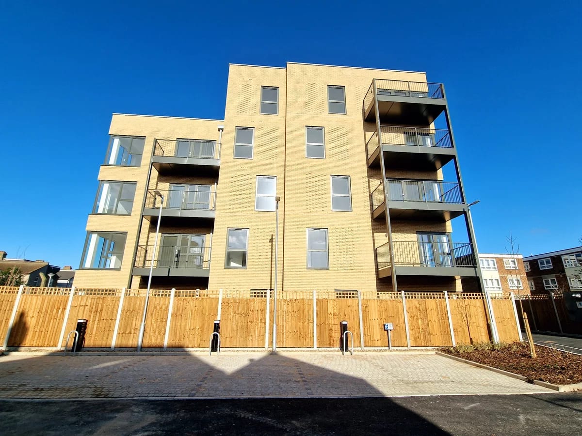 Completed Chadwell Heath residential development in Romford.