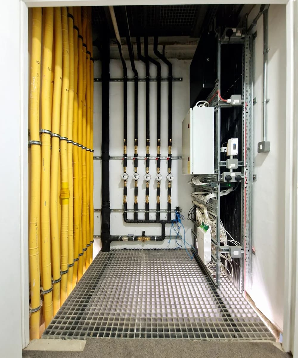 Mechanical services installation from the Chadwell Heath development.